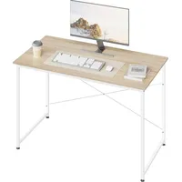 Woltu Schreibtisch, Eiche, Metall, Rechteckig, eckig, 120x75x60 cm, Arbeitszimmer,