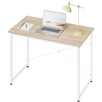 Woltu Schreibtisch, Eiche, Metall, Rechteckig,Rechteckig, eckig, 100x75x50 cm, Arbeitszimmer,