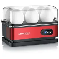 Arendo Eierkocher Edelstahl, 400 W, Warmhaltefunktion, Kipp-Schalter, Härtegrad wählbar,