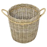 Frank Flechtwaren Allzweckkorb Großer Rattankorb Koboo Grey 50cm –