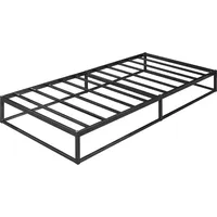 [en.casa] Metallbett Trerunta 90 x 200 cm Stahl Schwarz