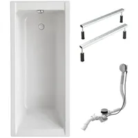 Schulte Badewanne Como 160x75 cm, inkl. Fußgestell und Ablauf,