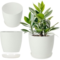 Kadax Matte Blumentopf mit Untersetzer, aus Kunststoff, 30 cm,