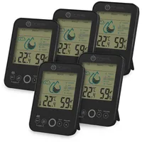 Miraval Raumklimastation Schimmelwarner 5 Stufen Lüftungsempfehlung Hygrometer Temperaturstation