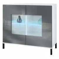 Vladon Kommode, Grau, Holzwerkstoff, 92.5x83.5x35 cm, Wohnzimmer, Kommoden &