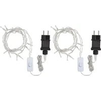 VBS 2er-Pack LED-Lichterkette mit Schalter, Kreisschaltung Beleuchtung