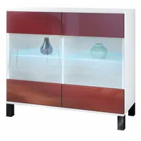 Vladon Kommode, Bordeaux, Holzwerkstoff, 92.5x84.5x35 cm, Wohnzimmer, Kommoden &