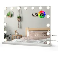 Ledscom.de LED Schminkspiegel mit Beleuchtung, {system} Spiegel, 58x45cm, USB,