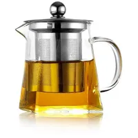 Roy Glas-Teekanne 950 ml mit Siebeinsatz – Borosilikat Teekanne