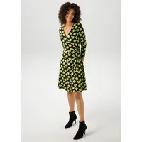 Aniston CASUAL Wickelkleid mit kunstvollen Blüten gelb/grün/schwarz 38