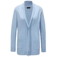 GOLDNER Langarm Cardigan aus Merino Blau 52