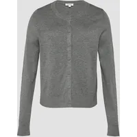 S.Oliver Rundhals-Strickjacke mit Knopfleiste Graphit 44