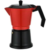 Feel maestro MR-1657-9 Italienische Kaffeemaschine, Schwarz, Rot, Aluminium, 450