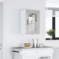 VidaXL Küchen-Hängeschrank mit Glastür Lucca Betongrau