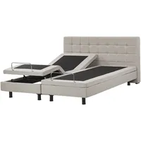 Beliani Bett verstellbar Stoff DUKE 180 x 200 cm