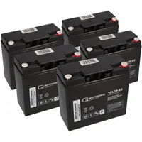 Q-Batteries Akkusatz 5x 12V 23Ah kompatibel zu 6 DZM