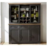 Innostyle Sideboard/Buffet 3-trg. Jasmin Dekor Grau Graphit