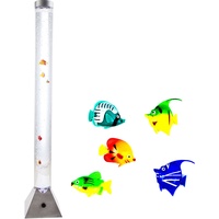 GLOBO LED Wassersäule Steh Leuchte 10 Deko-Fische Wohnraum Beleuchtung