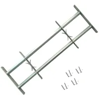 VidaXL Fenstergitter Verstellbar mit 2 Querstäben 1000-1500 mm