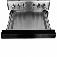ALLGRILL Fettschublade mit Teleskopauszug Schwarz für Gasgrill