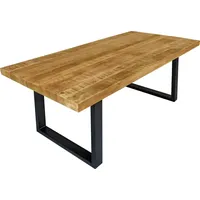 Ab:stil.art.moebel Esstisch 160 x 85 cm Mango rough schwarz