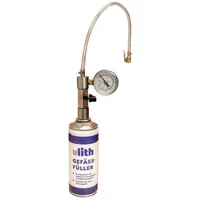 Tecuro Gefäßfüller (brennbar) 400 ml und Anschlussadapter mit Manometer