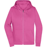 James & Nicholson Damen Basic Kapuzen-Sweatjacke - Farbe pink,