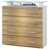 Vladon Kommode Pavos V2 (Kommode, mit 4 Schubladen und