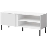 Mirjan24 Tv-Lowboard, Weiß, Rechteckig, rund, 120x50x41 cm, Wohnzimmer, Wohnwände,