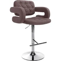 CLP Barhocker Dublin Stoff braun chrom