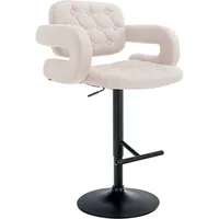 CLP Barhocker Dublin Stoff beige schwarz