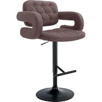 CLP Barhocker Dublin Stoff braun schwarz