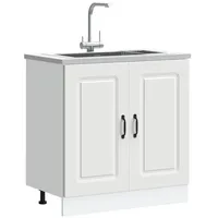 VidaXL Spülenunterschrank Kalmar Weiß 80x46x81,5 cm Holzwerkstoff