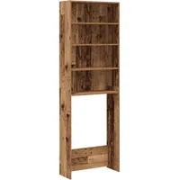 VidaXL Waschmaschinenregal Altholz-Optik 64x24x190 cm