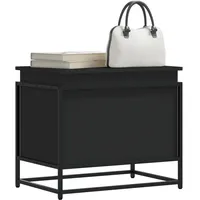 VidaXL Aufbewahrungsbox mit Deckel Schwarz 60x40x51,5 cm Holzwerkstoff