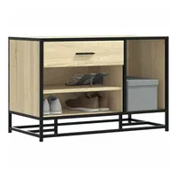 VidaXL Schuhbank Sonoma-Eiche 80x40x53,5 cm Holzwerkstoff und Metall