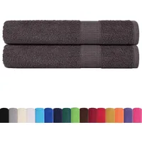 VidaXL Handtücher 2 Stk. Anthrazit 100x200 cm 360 g/m2