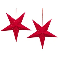 Beliani Wanddekoration 2er Set Stern MOTTI Papier 60 cm