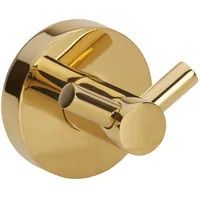 Brillantbad BILLO Doppelkleiderhaken Messing Gold poliert 50x55x55 mm für