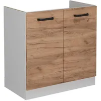 Vicco Spülenunterschrank R-Line Goldkraft Eiche 80 cm ohne Arbeitsplatte