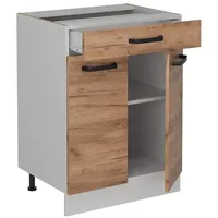 Vicco Küchenunterschrank R-Line, Goldkraft Eiche, 60 cm ohne Arbeitsplatte