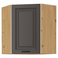Küchen-Preisbombe Eckhängeschrank 60x60 cm Stilo Grau Eiche Artisan Küchenzeile