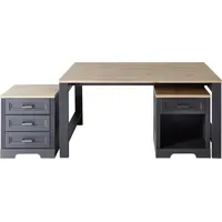 Innostyle Schreibtisch Jasmin Graphit / Artisan Eiche