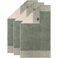 CAWÖ Gästetuch 3er Pack 'Luxury Home Two-Tone' Field
