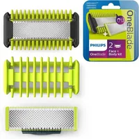 Philips OneBlade Original-Ersatzklingen mit Körper-Kit, 2er-Pack, QP620/50