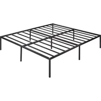 [en.casa] Metallbett Vårdö mit Matratze 160x200 cm Schwarz