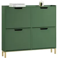 SoBuy Schuhkipper 100 x 90 x 19 cm dunkelgrün