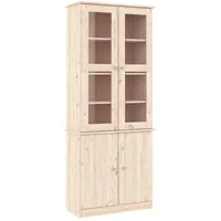 VidaXL Vitrinenschrank ALTA 77x35x186,5 cm Massivholz Kiefer