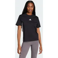 Adidas Essentials 3-Streifen Cotton Kurzarm-T-Shirt Black / White 2