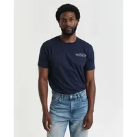 GANT Graphic Kurzarm-T-Shirt Evening Blue L